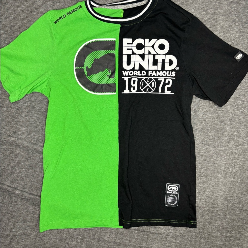 Ecko Unlimited Green and Black Short Sleeve Tee